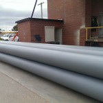 Pylons for busselton jetty, coated with 1000microns of interzone 1000